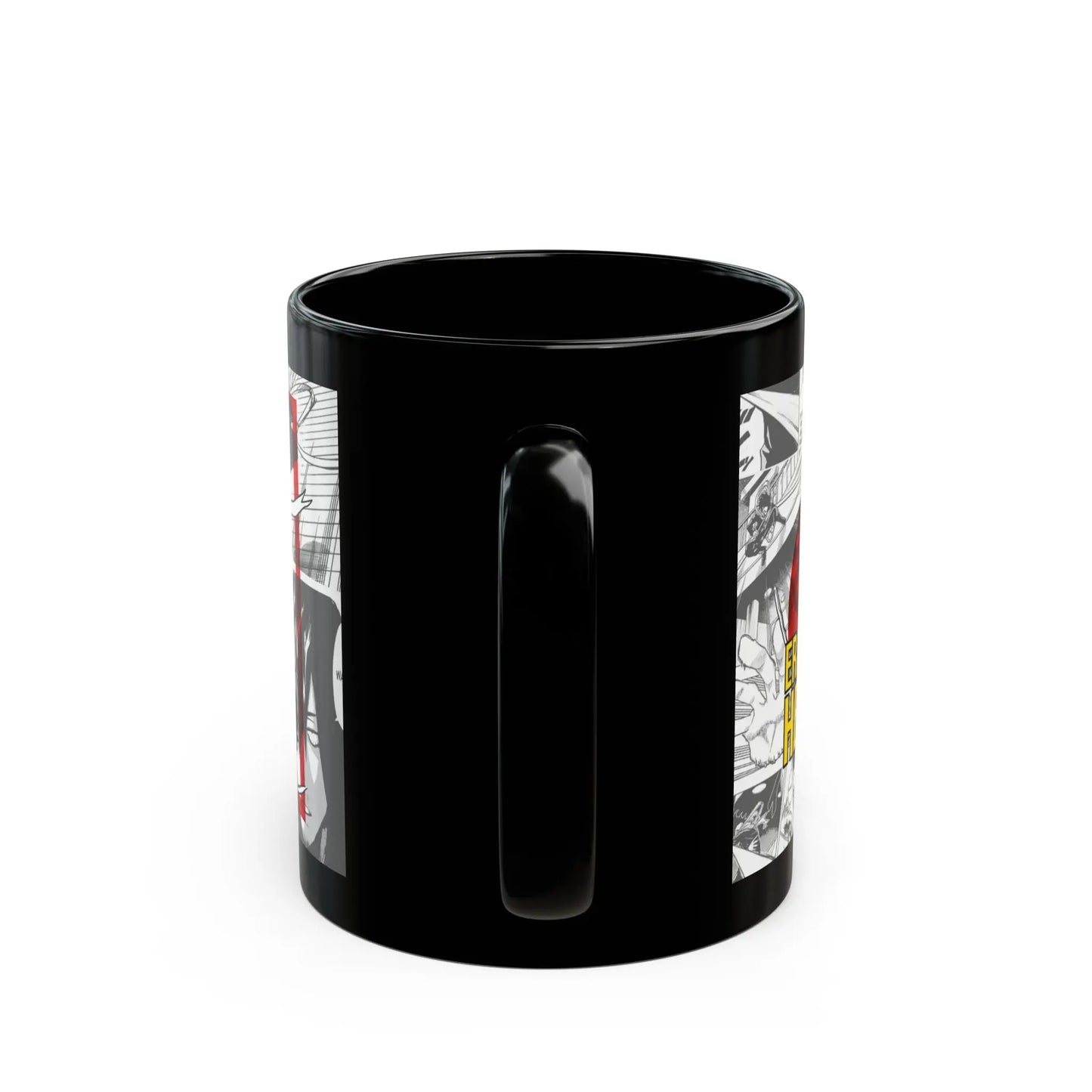 Eraser Head Anime Black Ceramic Mug