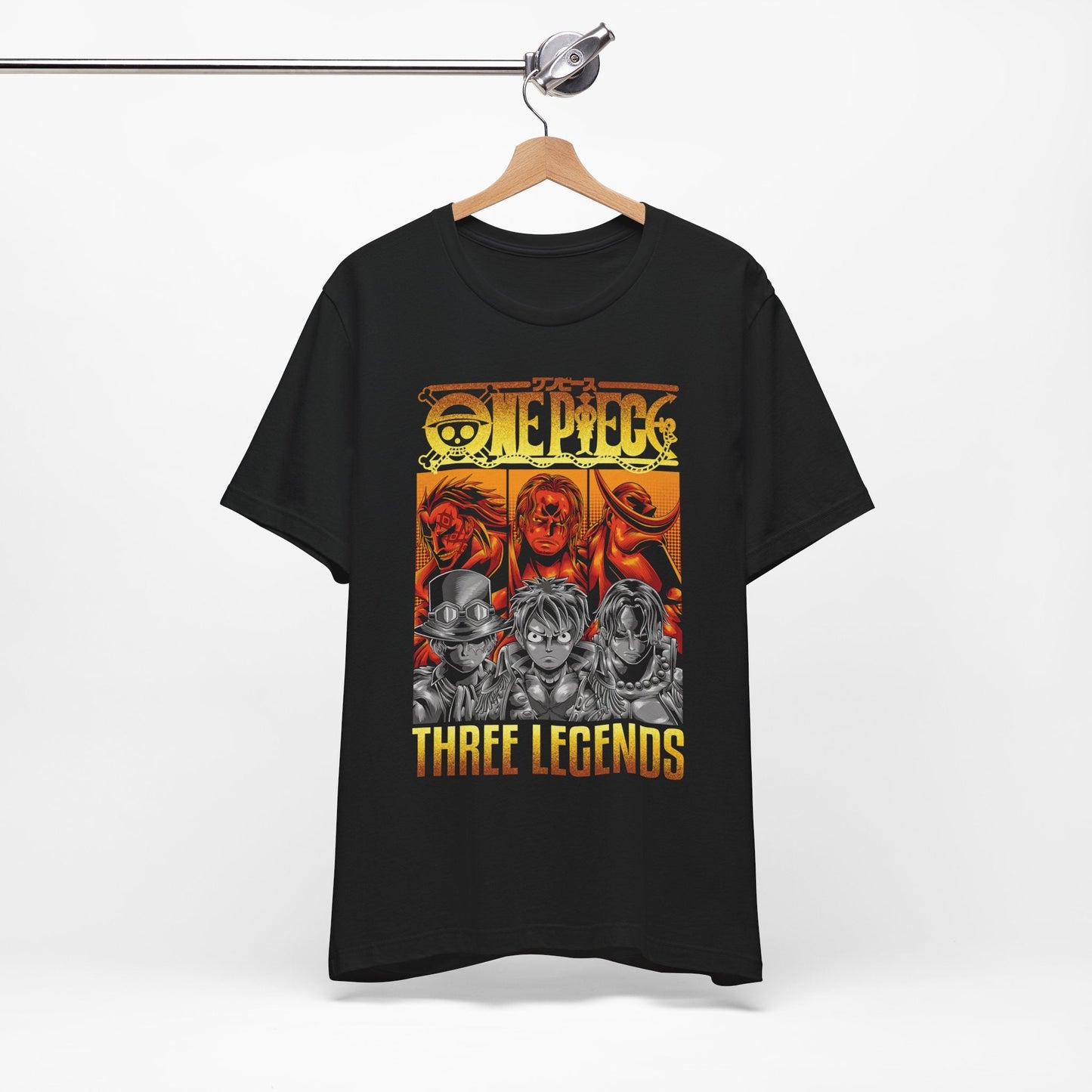 One Piece Three Legends Tee – Luffy, Ace & Sabo Graphic T-Shirt Printify