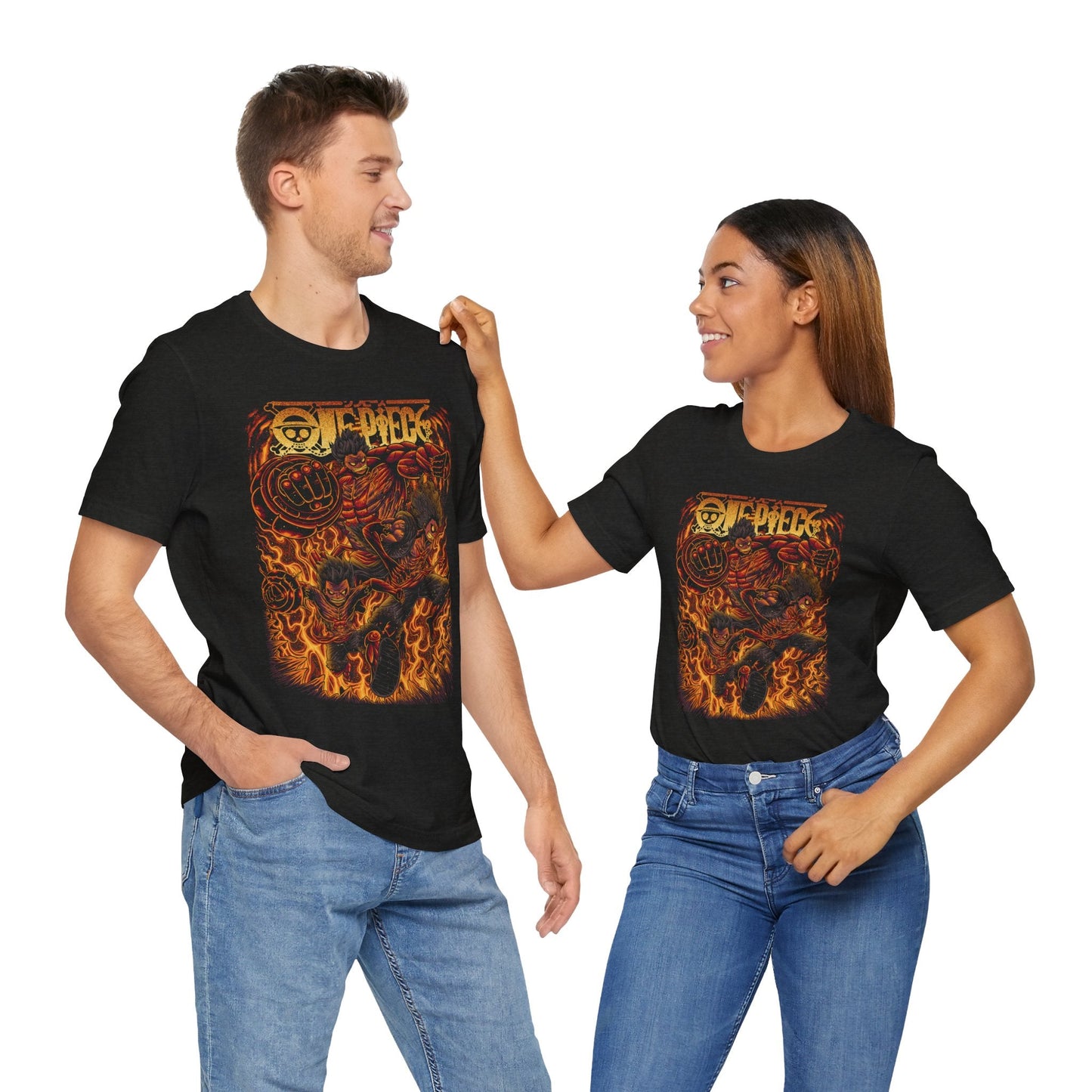 Luffy Gear 4 Evolution Tee – One Piece Boundman, Tankman & Snakeman T-Shirt Printify