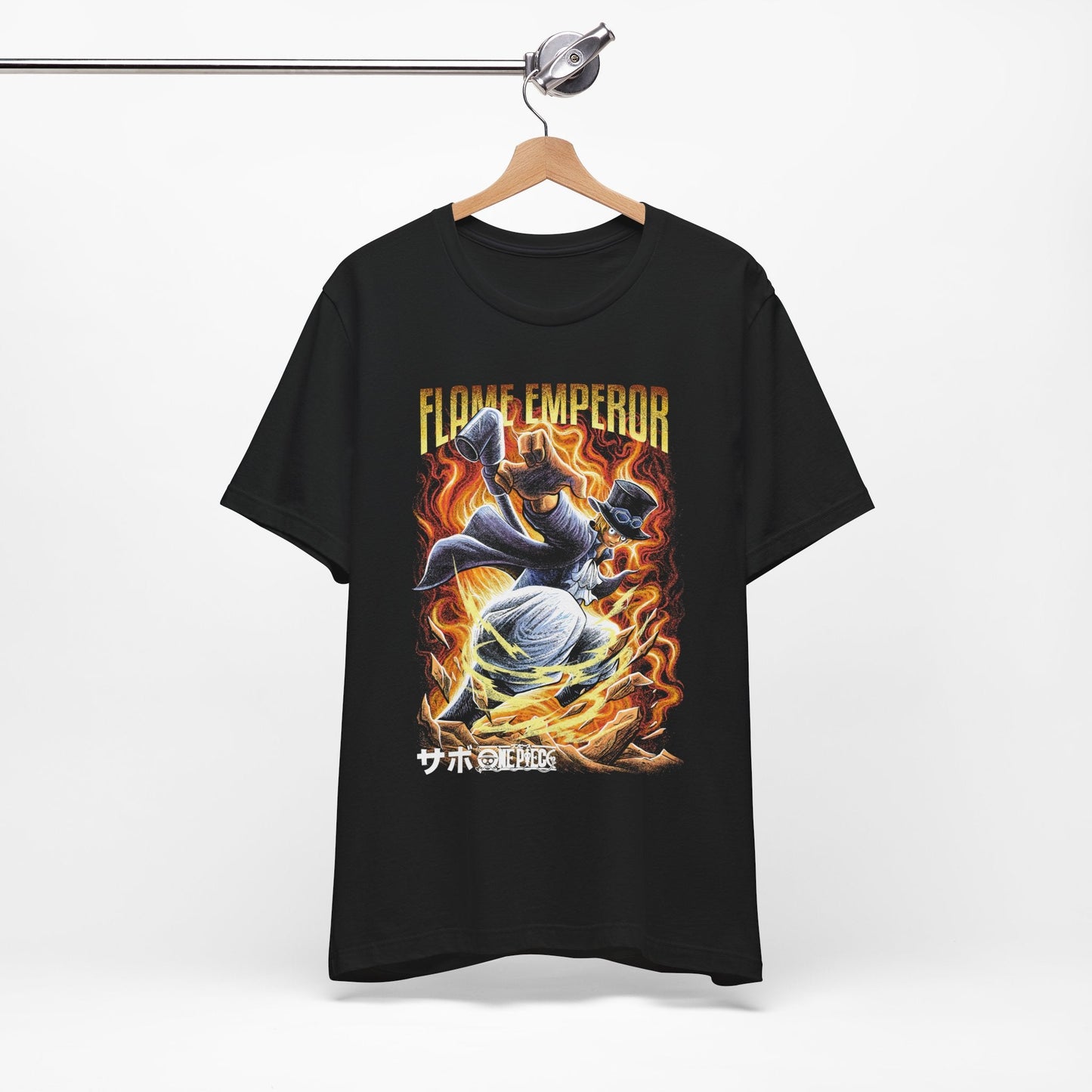 Flame Emperor Sabo Tee – One Piece Revolutionary Commander T-Shirt Printify