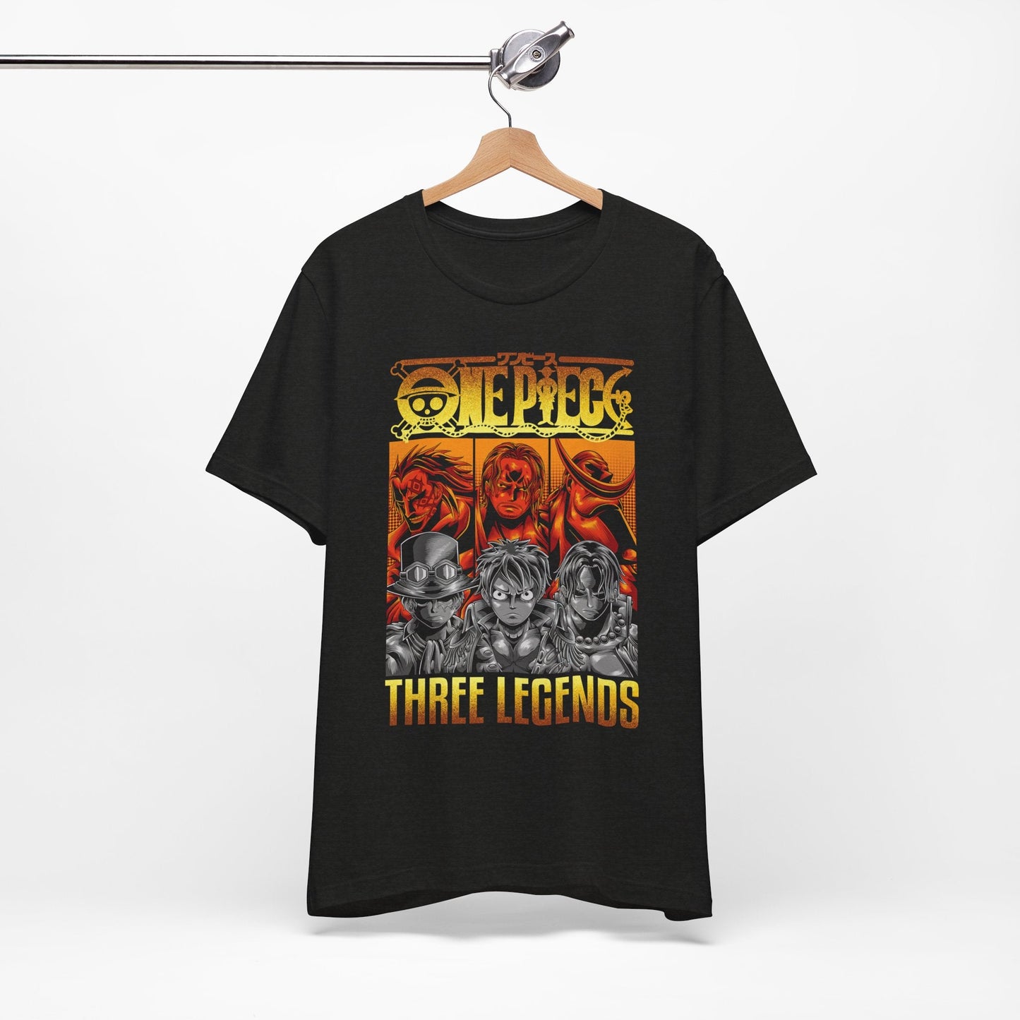 One Piece Three Legends Tee – Luffy, Ace & Sabo Graphic T-Shirt Printify