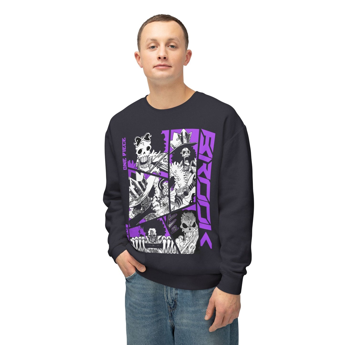 Brook Crewneck Sweatshirt - One Piece’s Soul King Style - AnimeKraf.com
