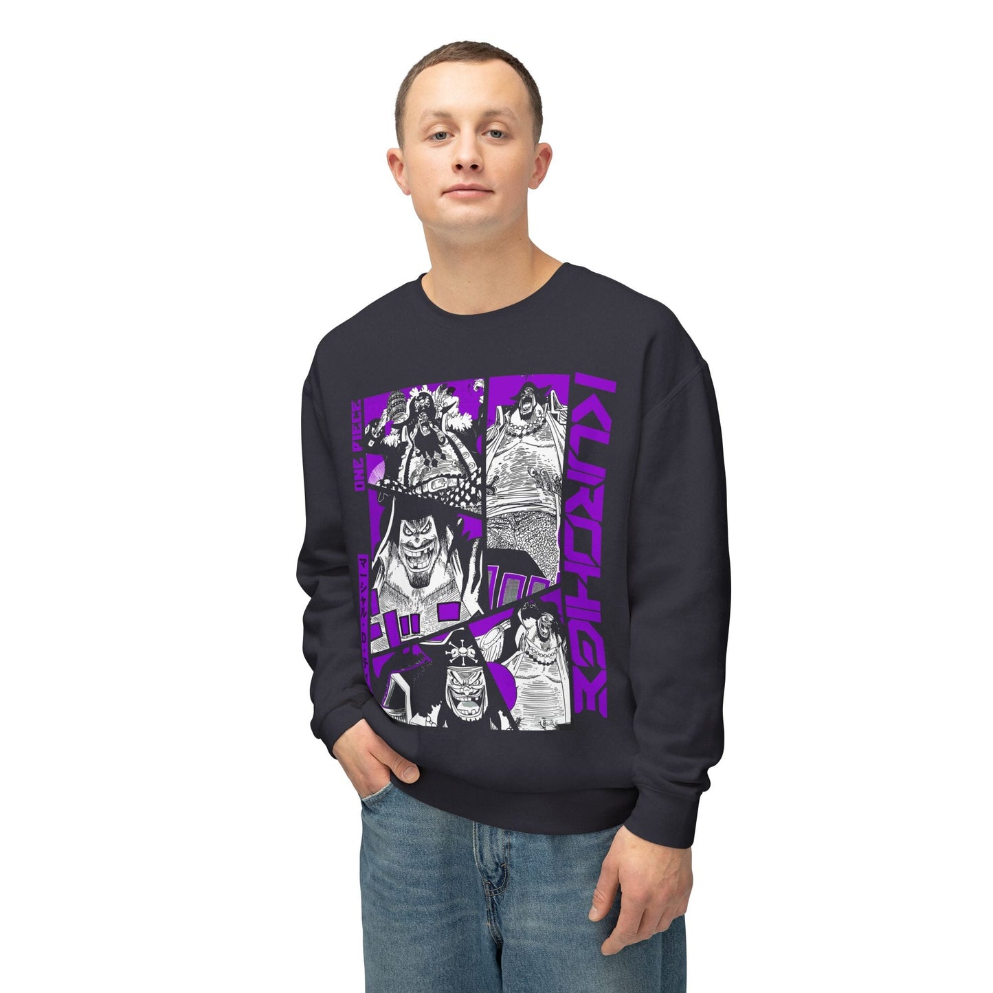 Kurohige Blackbeard Crewneck Sweatshirt - Fearsome One Piece Pirate - AnimeKraf.com