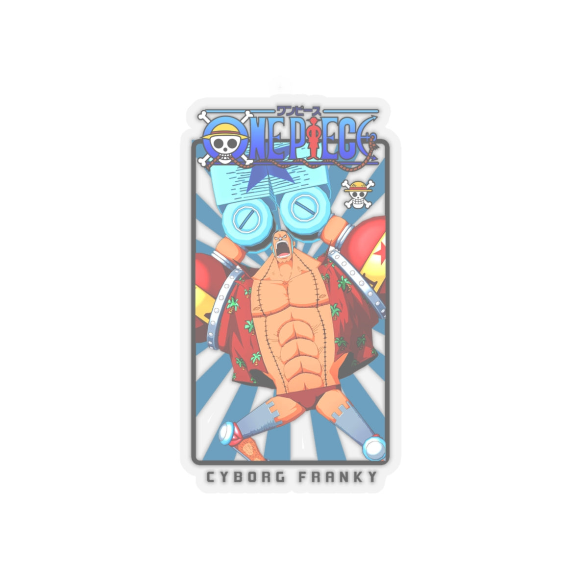 Cyborg Franky Vinyl Sticker – One Piece’s Shipwright Extraordinaire