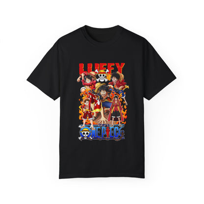 Garment-Dyed Luffy Evolution T-Shirt – One Piece Pirate King Journey