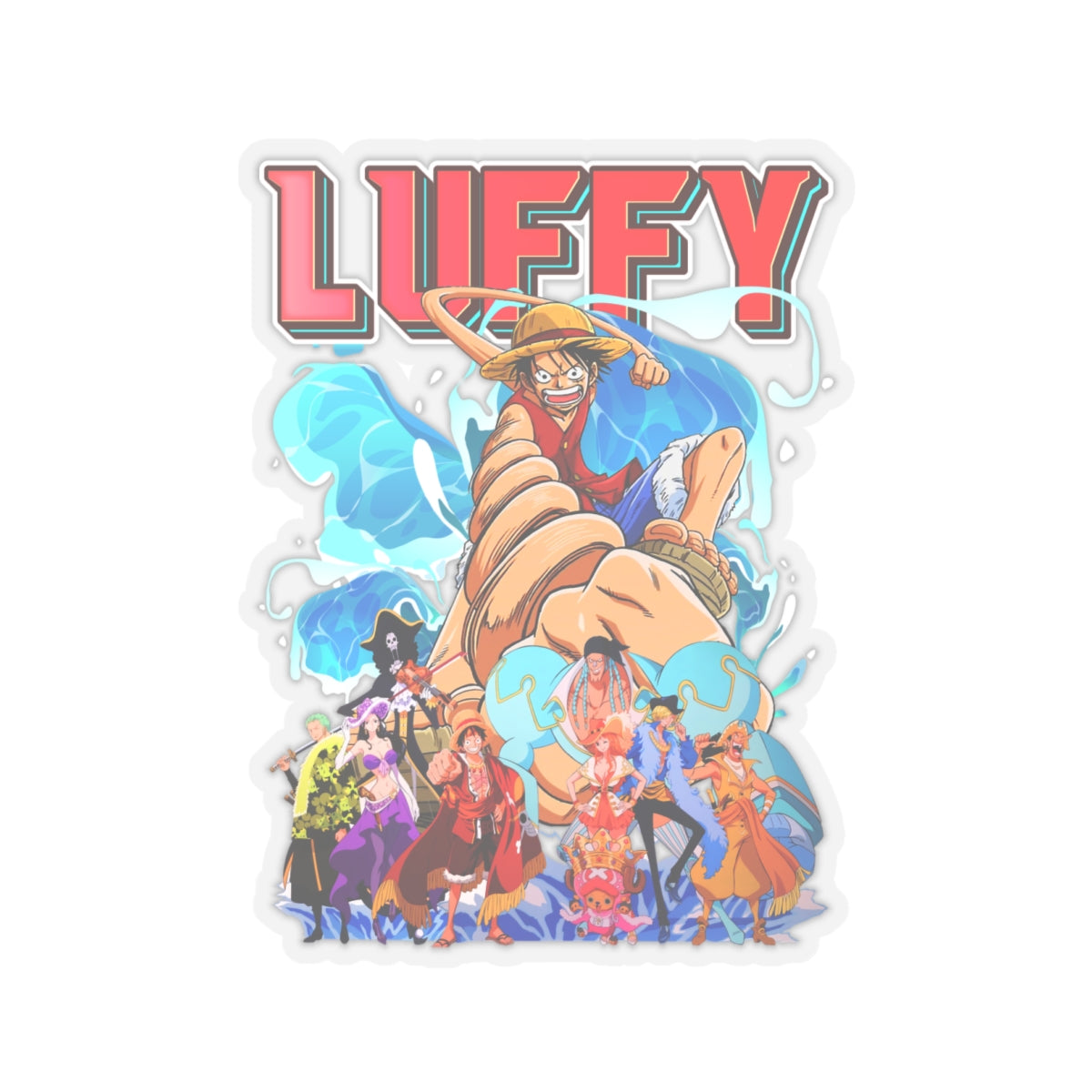 Luffy and Straw Hat Crew Dynamic Sticker