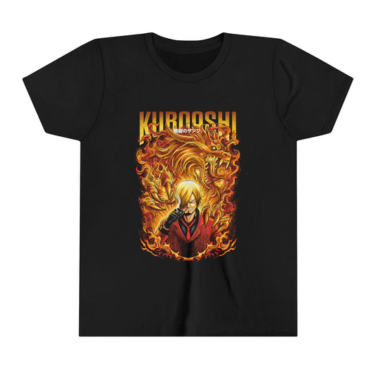 Sanji "Kurooshi" Kids Tee – One Piece Fire Dragon Design