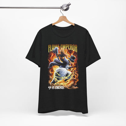 Flame Emperor Sabo Tee – One Piece Revolutionary Commander T-Shirt