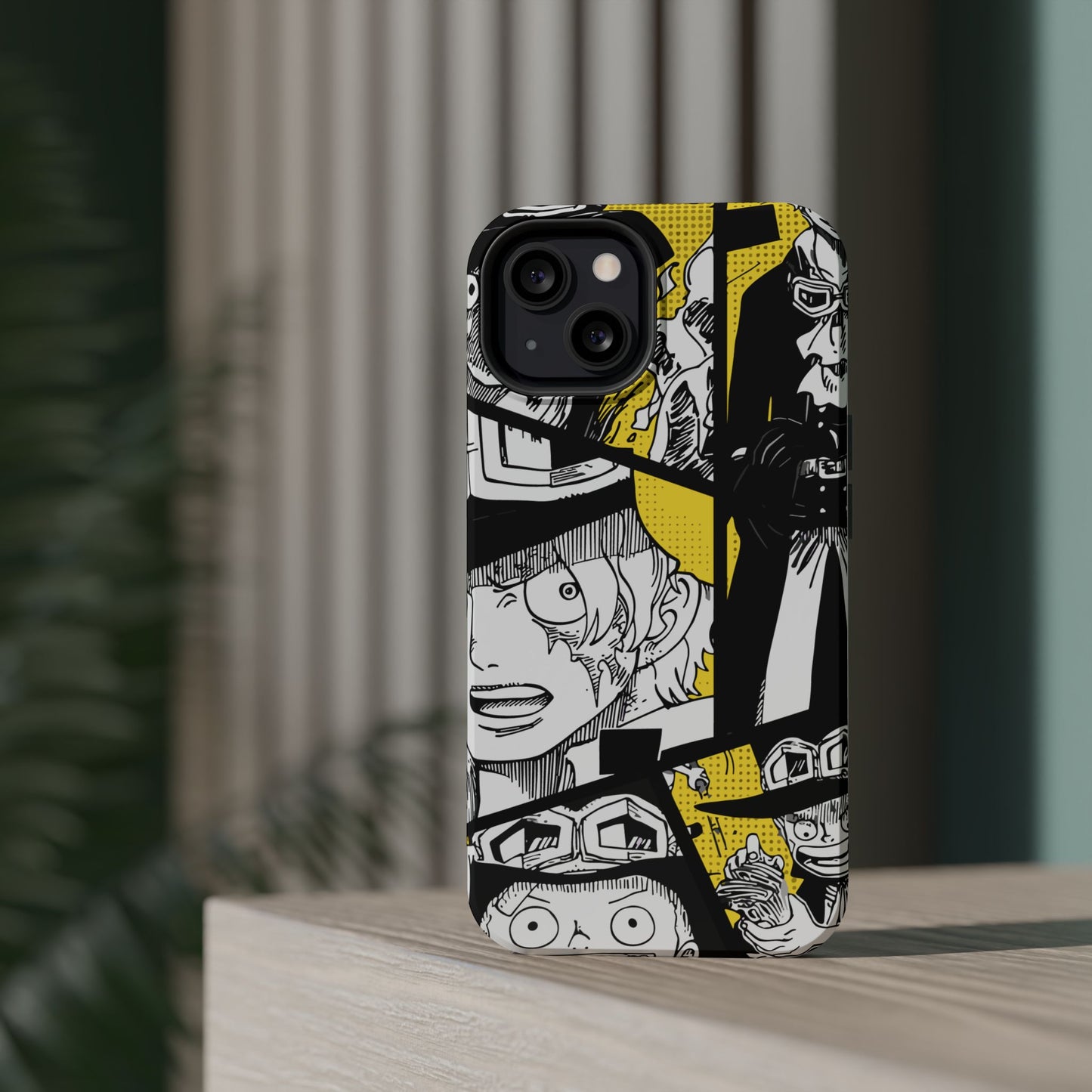 Sabo Yellow Manga Magnetic iPhone Case – Revolutionary Flame Design