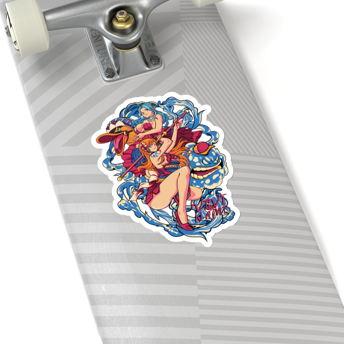 Nami & Vivi One Piece Kiss-Cut Sticker – The Dynamic Duo of Elegance and Strength