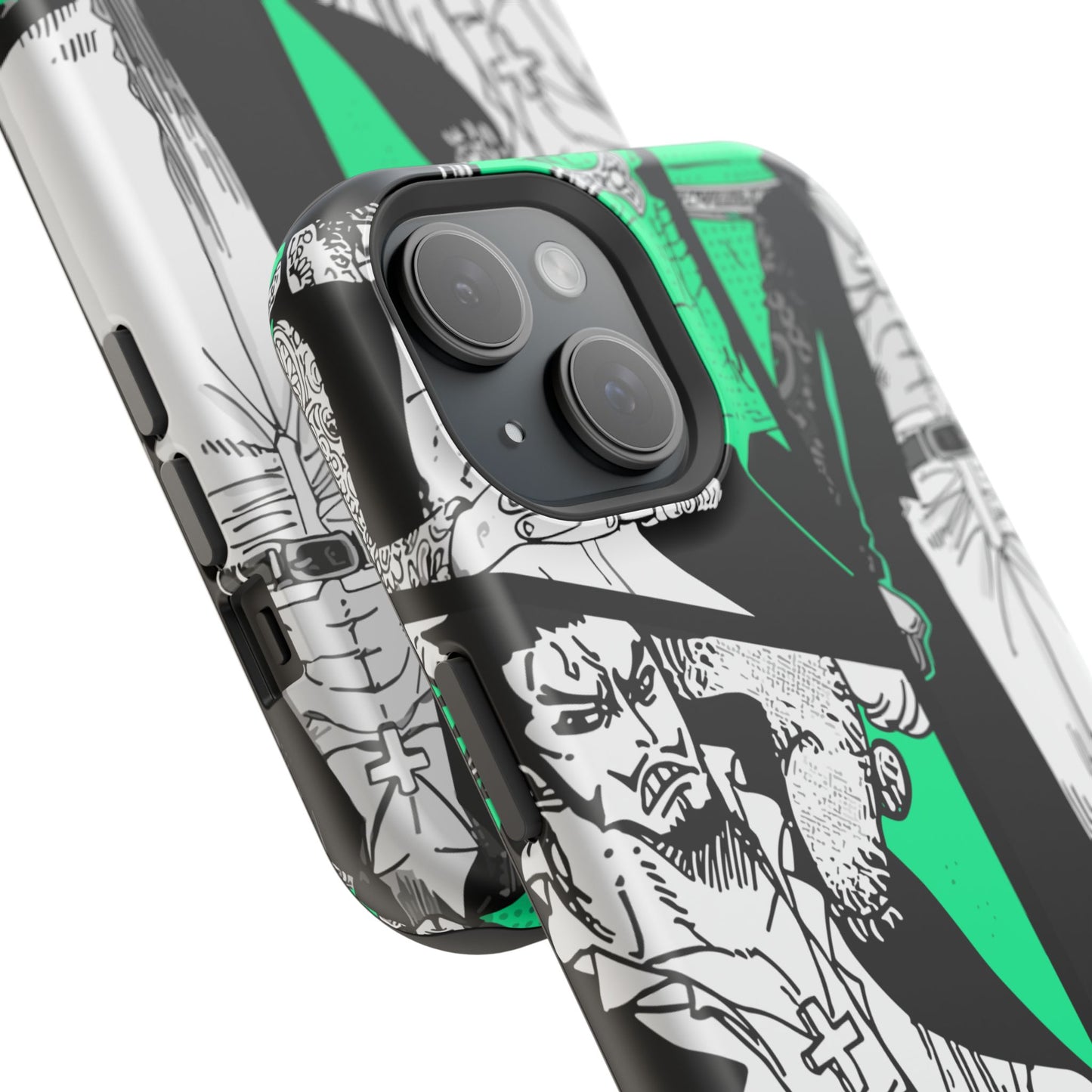 Dracule Mihawk Green Manga Tough Magnetic iPhone Case – Master Swordsman Design