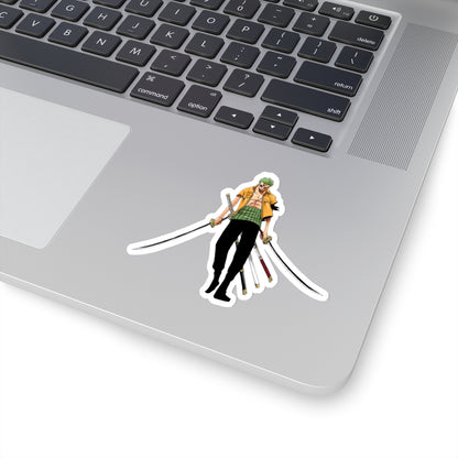 Unleash Zoro’s Three-Sword Style – Vinyl Sticker for True Warriors