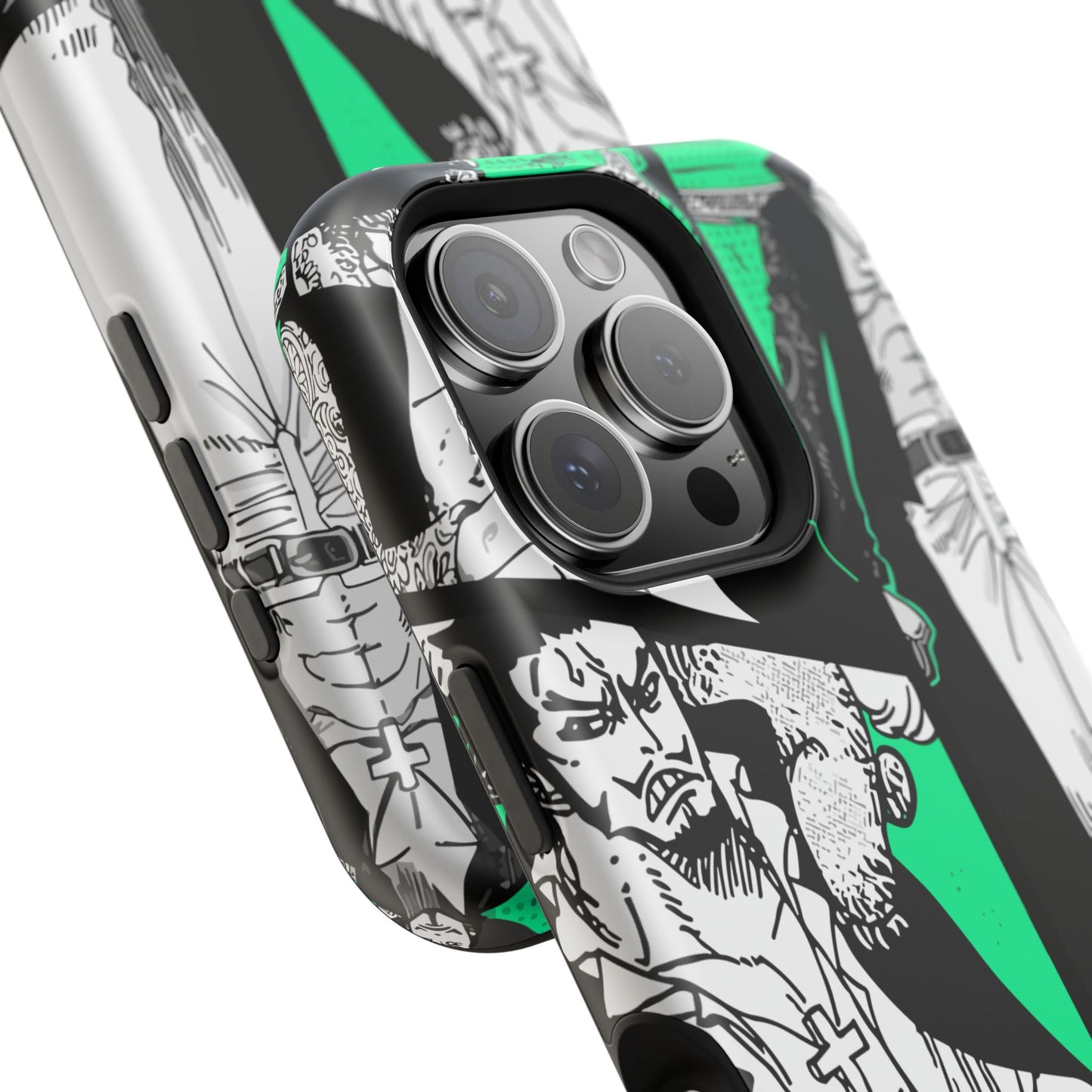 Dracule Mihawk Green Manga Tough Magnetic iPhone Case – Master Swordsman Design