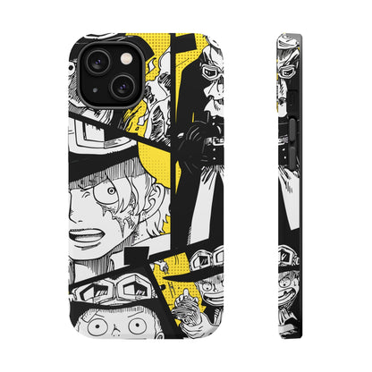 Sabo Yellow Manga Magnetic iPhone Case – Revolutionary Flame Design