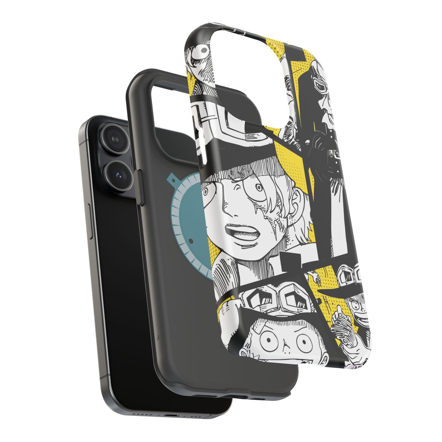 Sabo Yellow Manga Magnetic iPhone Case – Revolutionary Flame Design