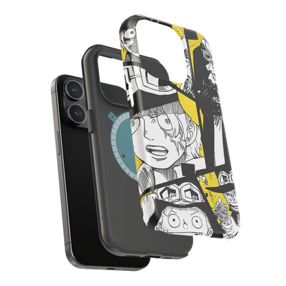 Sabo Yellow Manga Magnetic iPhone Case – Revolutionary Flame Design