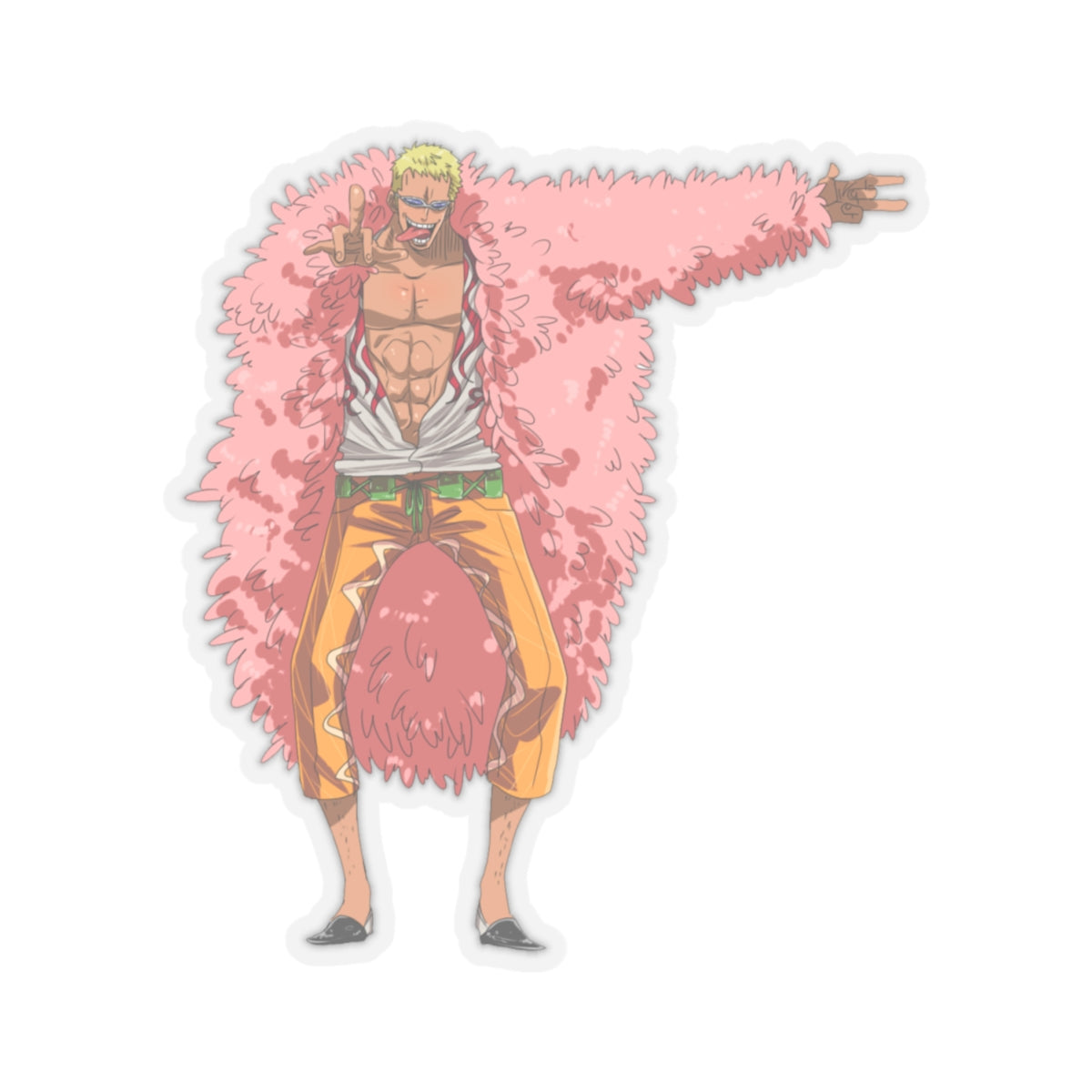 Doflamingo Premium Kiss-Cut Vinyl Sticker - Durable & Stylish