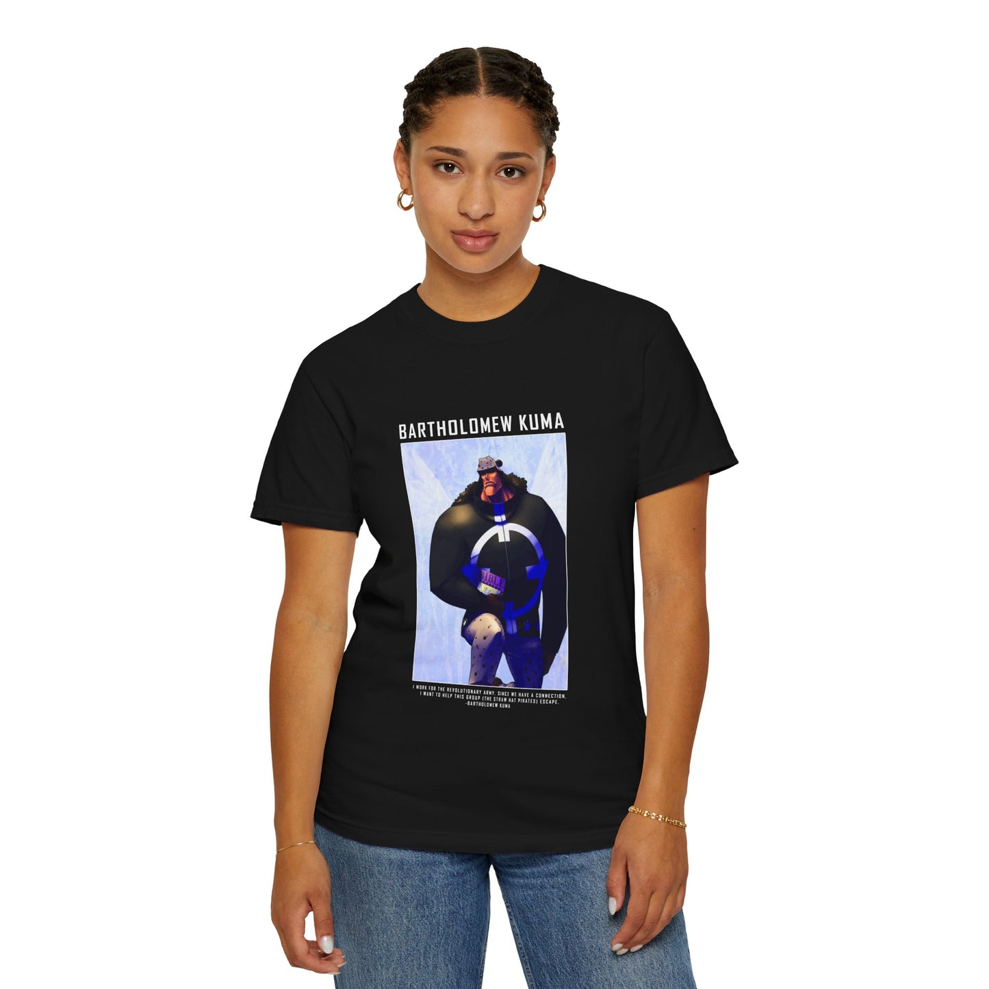 Garment-Dyed Bartholomew Kuma T-Shirt – One Piece Revolutionary Army Tribute