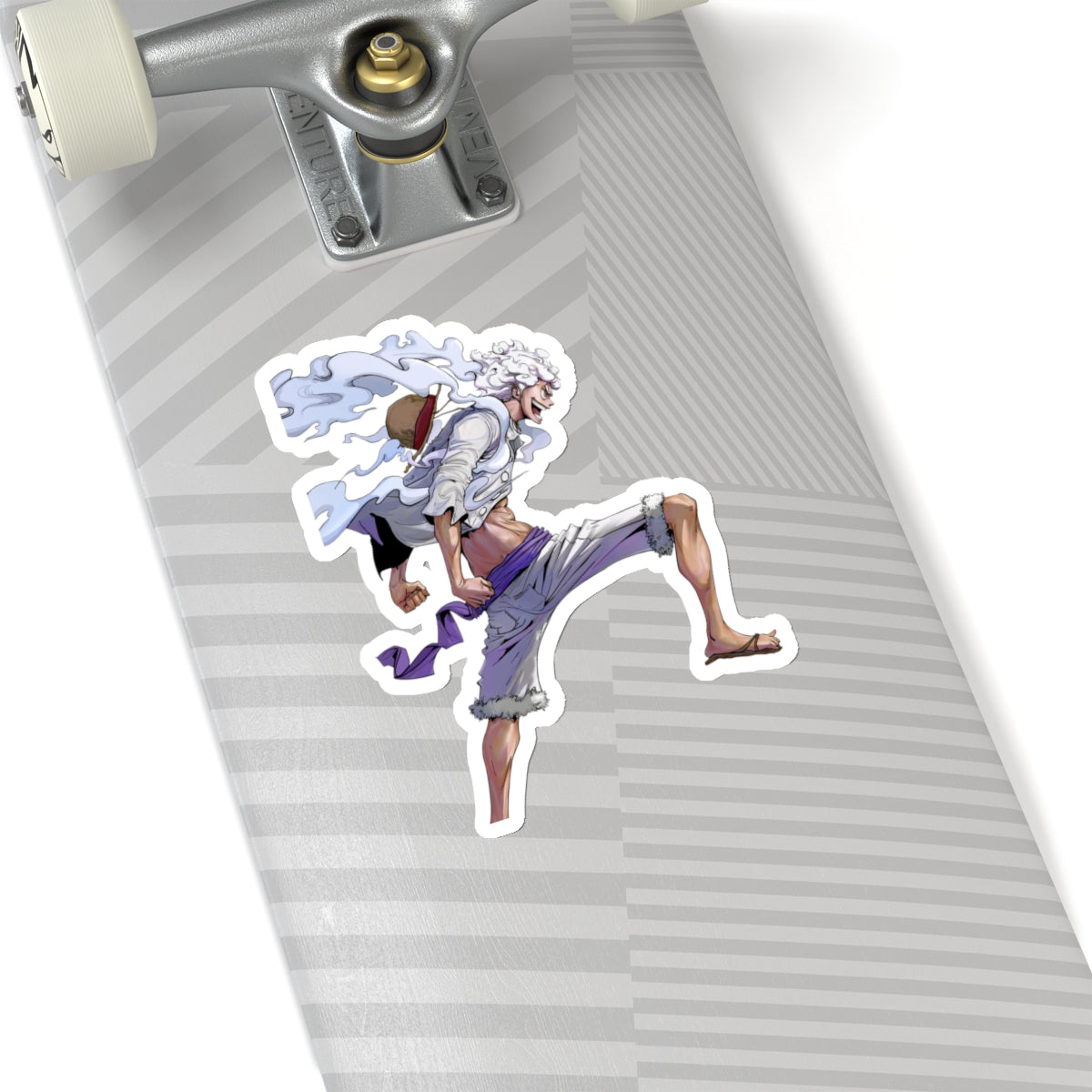 Gear 5 Luffy Kick Pose Kiss-Cut Sticker – Embody the Spirit of Freedom