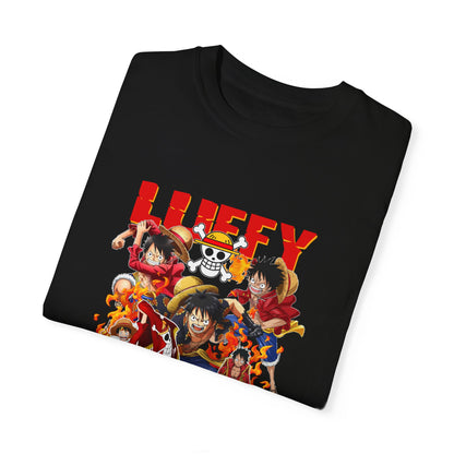 Garment-Dyed Luffy Evolution T-Shirt – One Piece Pirate King Journey