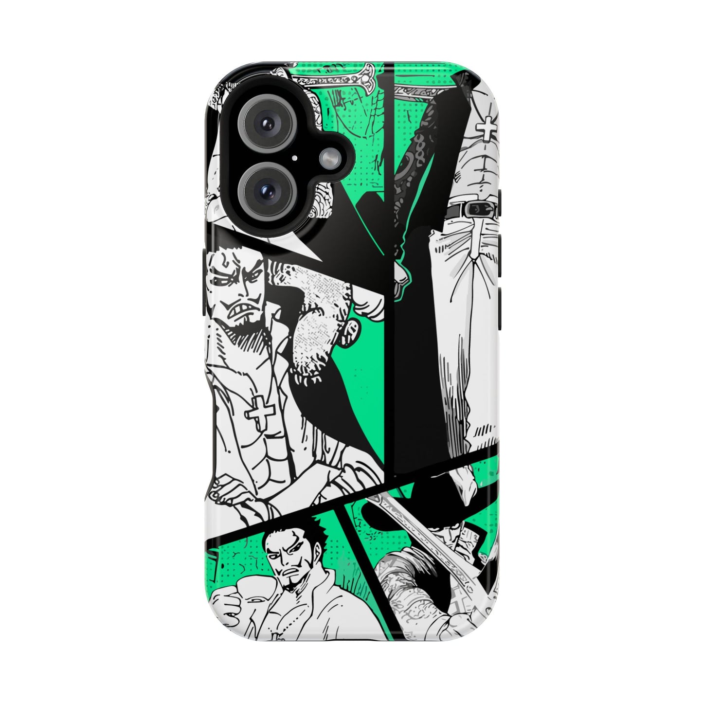 Dracule Mihawk Green Manga Tough Magnetic iPhone Case – Master Swordsman Design