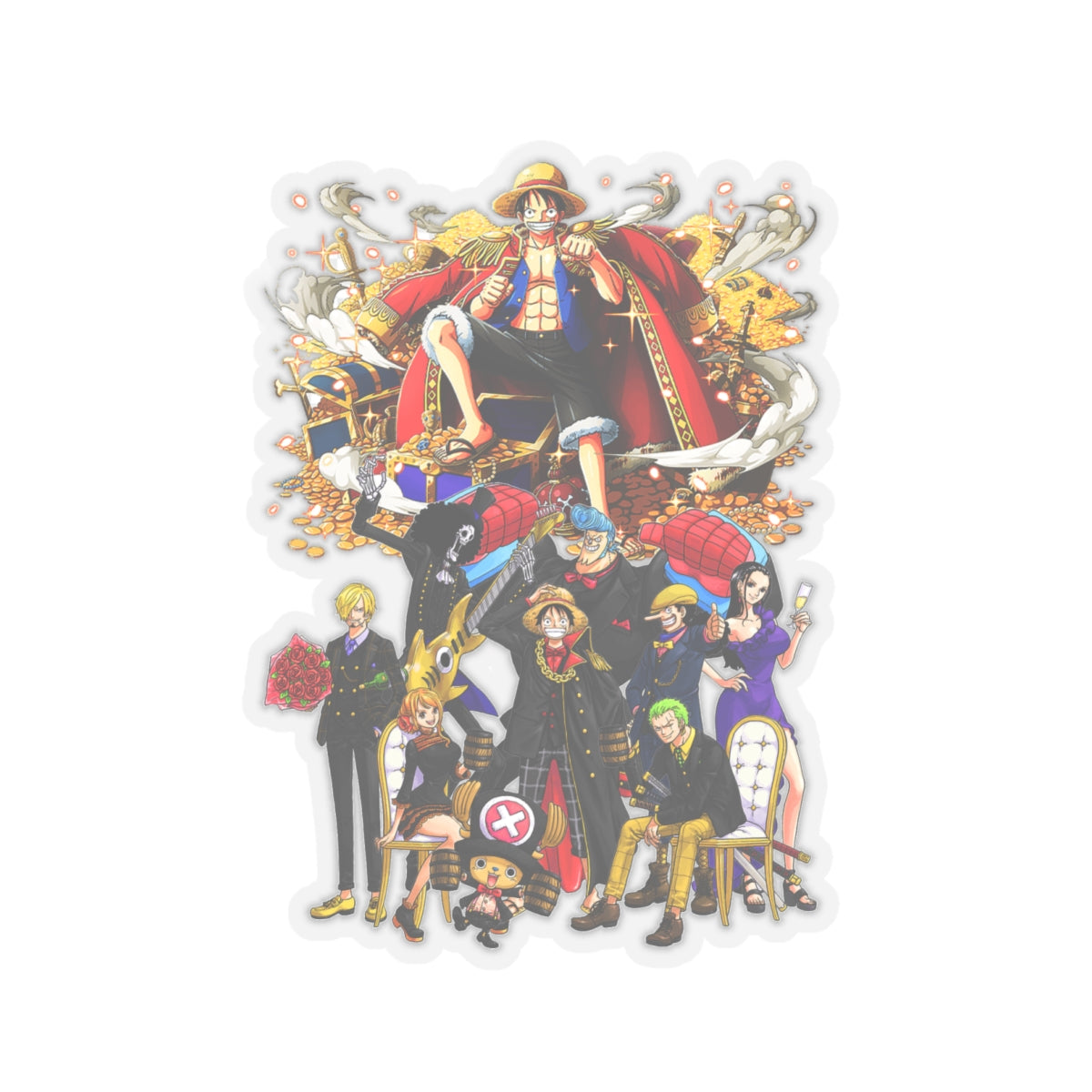 Straw Hat Crew Gold Treasure Vinyl Sticker – One Piece