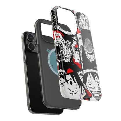 Luffy & Gear 5 Manga Tough Magnetic iPhone Case – Bold Adventure Design