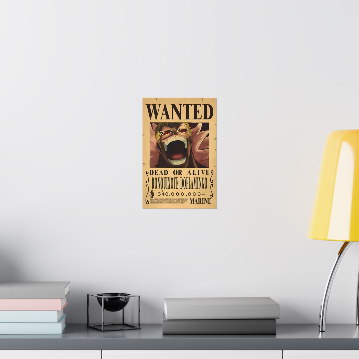 One Piece Donquixote Doflamingo Wanted Poster - Premium Matte Art Print