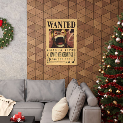 One Piece Donquixote Doflamingo Wanted Poster - Premium Matte Art Print