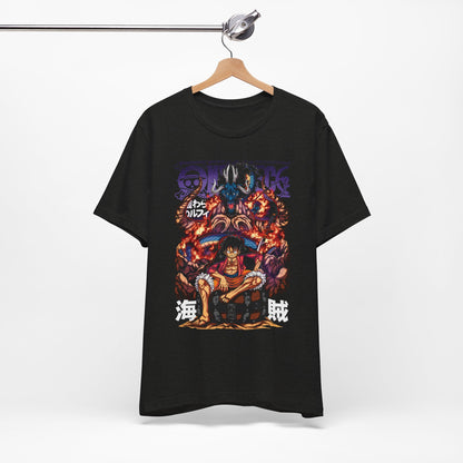 Luffy vs. Kaido Flame Tee – One Piece Wano Arc Graphic T-Shirt