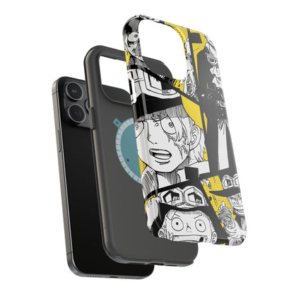 Sabo Yellow Manga Magnetic iPhone Case – Revolutionary Flame Design