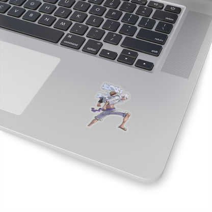 Gear 5 Luffy Kick Pose Kiss-Cut Sticker – Embody the Spirit of Freedom