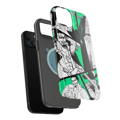 Dracule Mihawk Green Manga Tough Magnetic iPhone Case – Master Swordsman Design