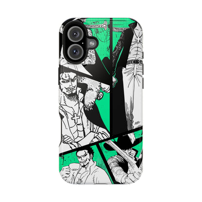 Dracule Mihawk Green Manga Tough Magnetic iPhone Case – Master Swordsman Design