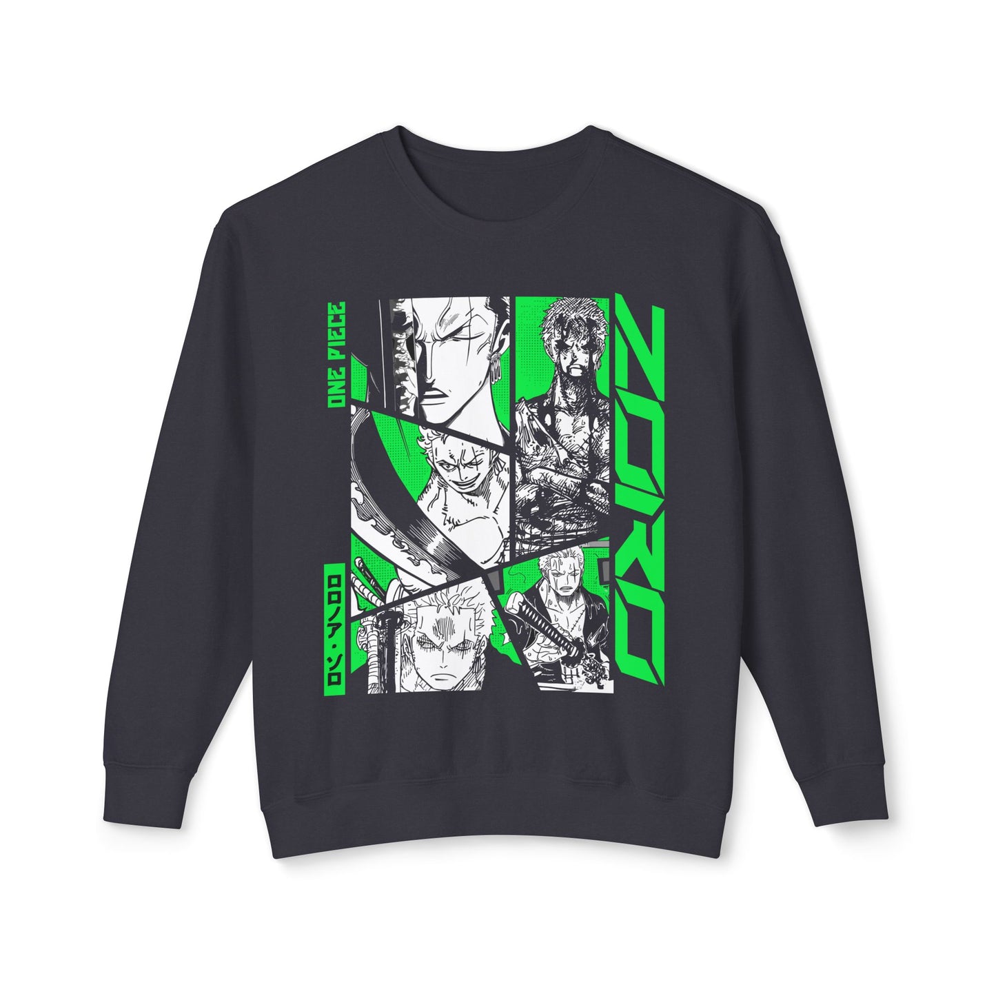 Zoro Crewneck Sweatshirt - One Piece’s Swordsman of Three Styles