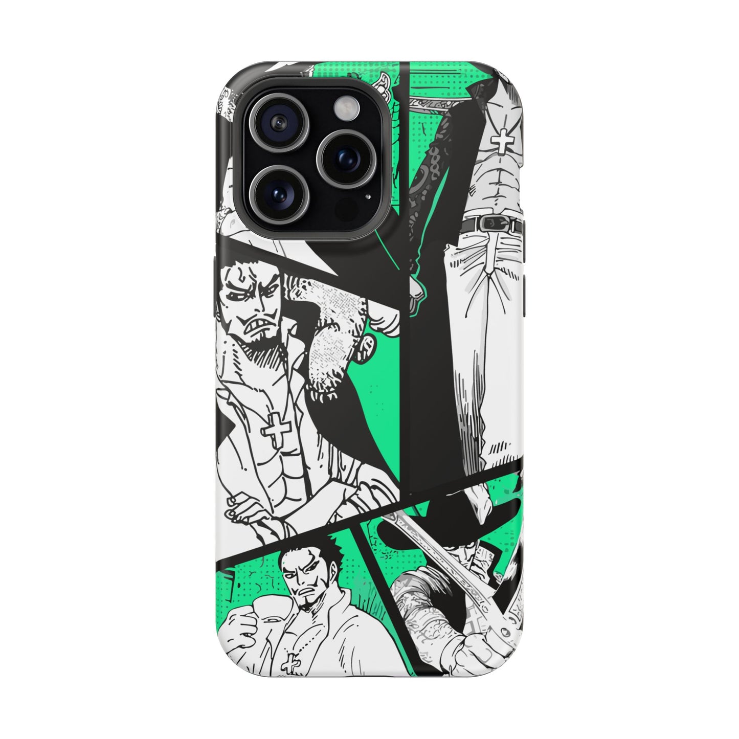 Dracule Mihawk Green Manga Tough Magnetic iPhone Case – Master Swordsman Design