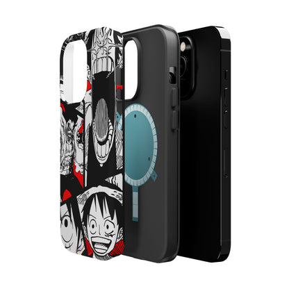 Luffy & Gear 5 Manga Tough Magnetic iPhone Case – Bold Adventure Design