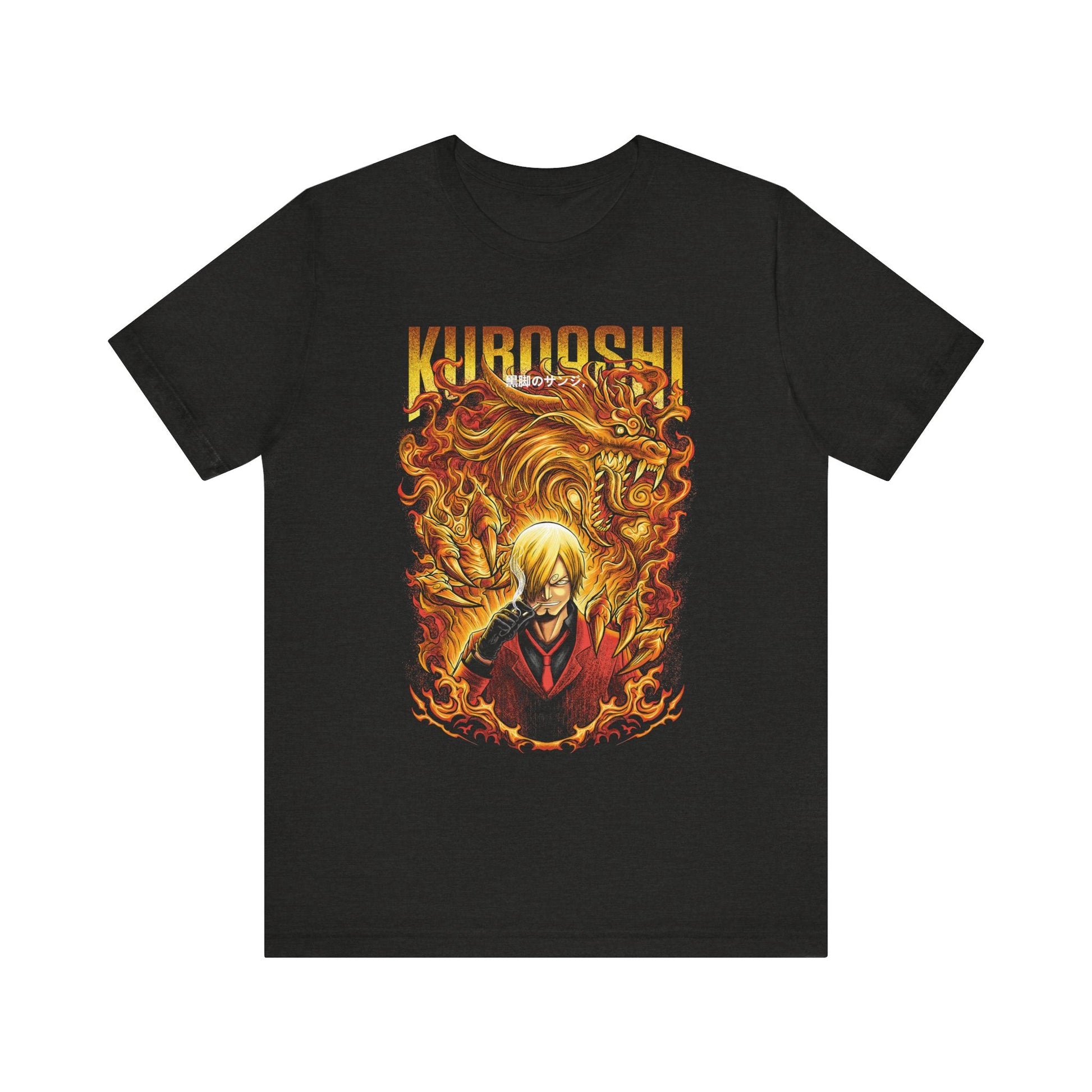 Kuroashi Sanji Black Leg Flame Tee – One Piece Inspired Tee Printify