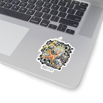 Luffy Gear 5 Thunder Strike Kiss-Cut Sticker – One Piece Divine Power