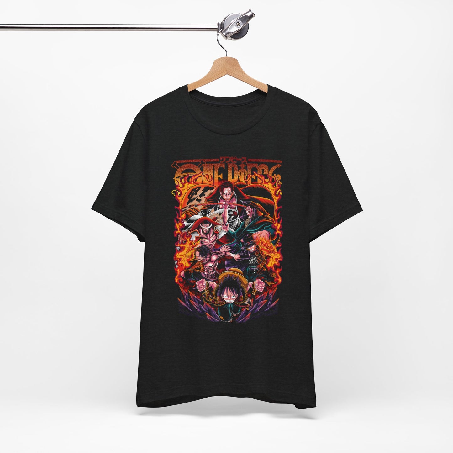 One Piece Legends Flame Tee – Luffy, Ace, Dragon, Shanks, Sabo & Whitebeard T-Shirt