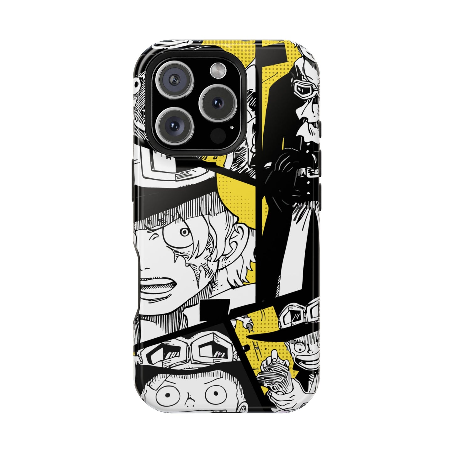 Sabo Yellow Manga Magnetic iPhone Case – Revolutionary Flame Design