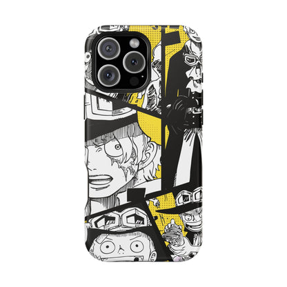 Sabo Yellow Manga Magnetic iPhone Case – Revolutionary Flame Design