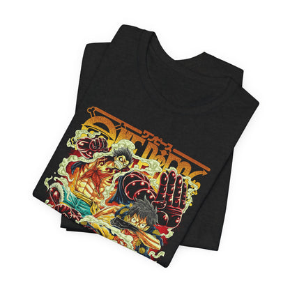 Gear Fourth Luffy Action Tee – One Piece Power-Up Graphic T-Shirt