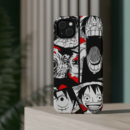 Luffy & Gear 5 Manga Tough Magnetic iPhone Case – Bold Adventure Design