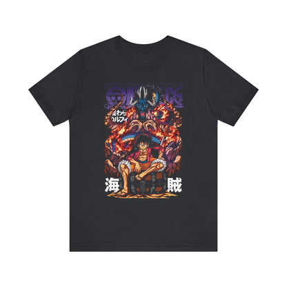 Luffy vs. Kaido Flame Tee – One Piece Wano Arc Graphic T-Shirt