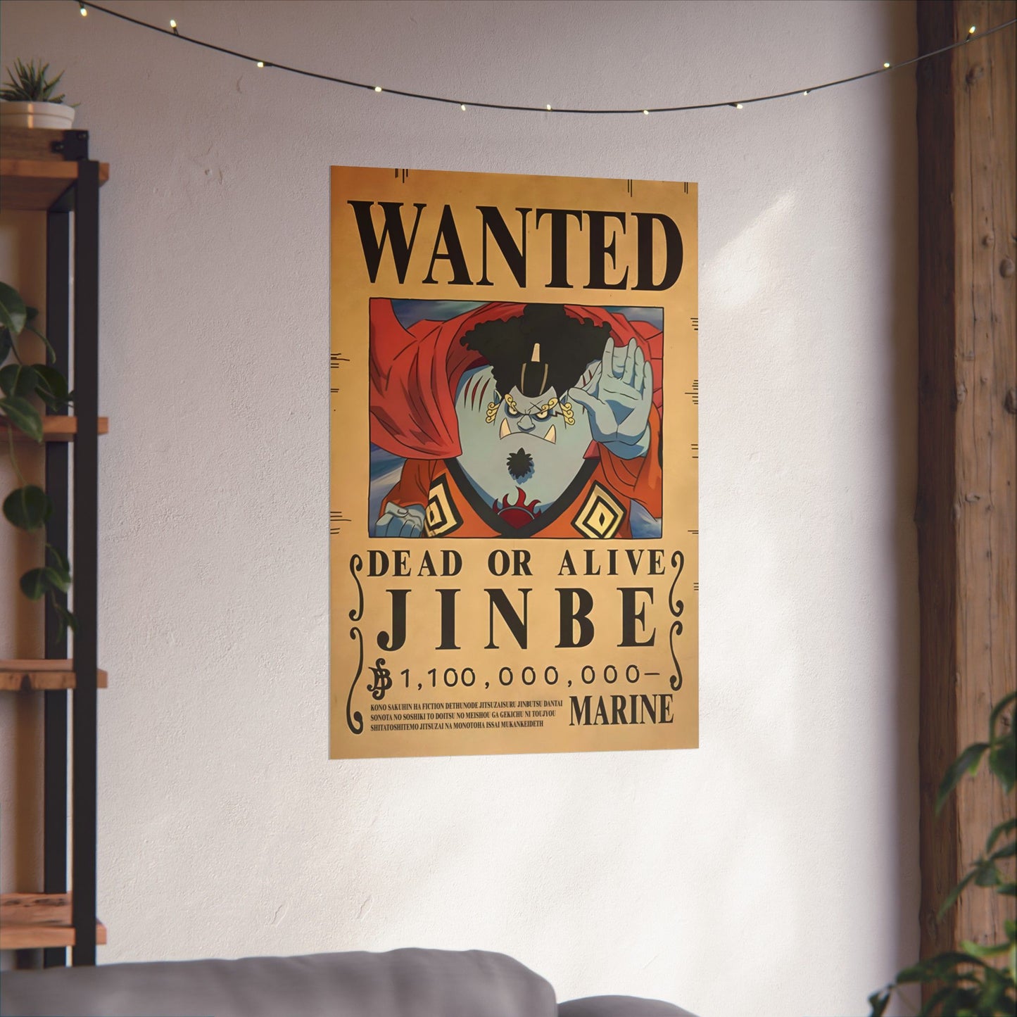 One Piece Jinbe Wanted Poster - Premium Matte Art Print