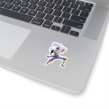 Gear 5 Luffy Kick Pose Kiss-Cut Sticker – Embody the Spirit of Freedom