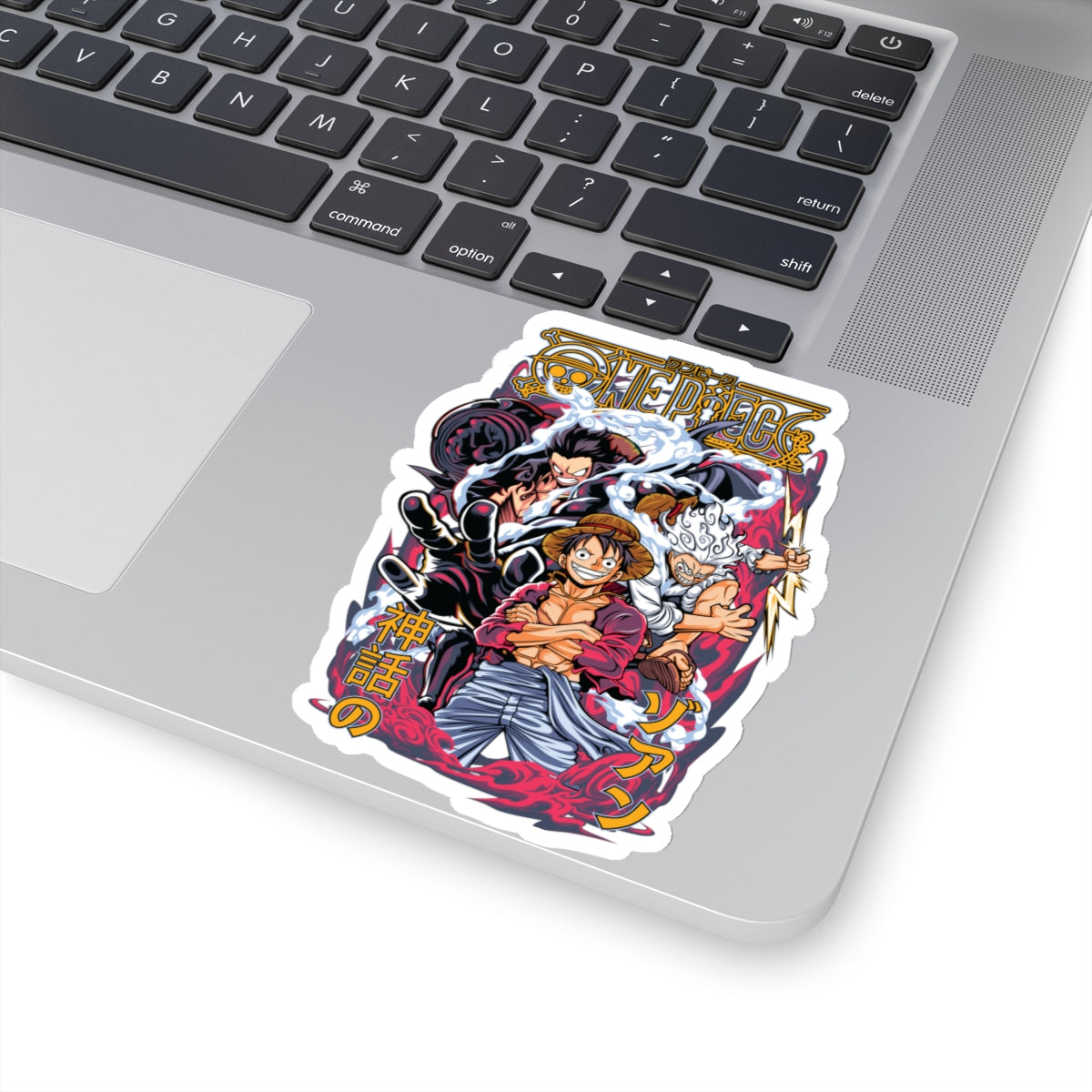 Luffy One Piece Kiss-Cut Sticker – Base Form, Gear 4, and Gear 5 Evolution