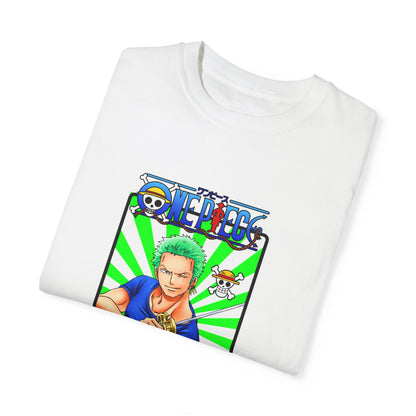 Garment-Dyed Roronoa Zoro T-Shirt – One Piece Three-Sword Style Power