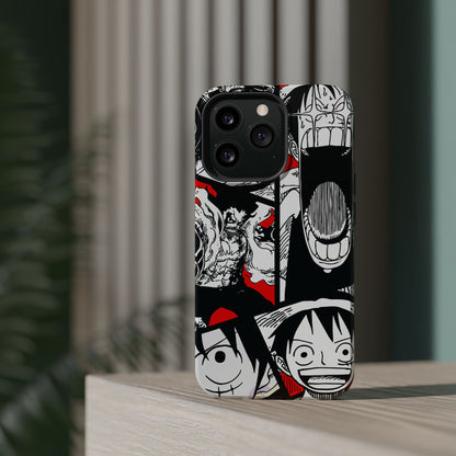 Luffy & Gear 5 Manga Tough Magnetic iPhone Case – Bold Adventure Design